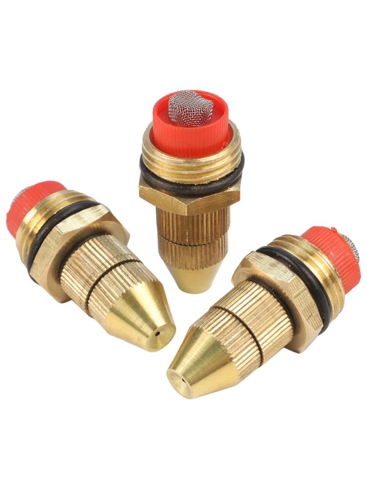 Adjustable Coverage 3pcs Spray Nozzle Set for Misting and Irrigation 12 Inch Brass Atomizing Nozzles for Small Area Agriculture