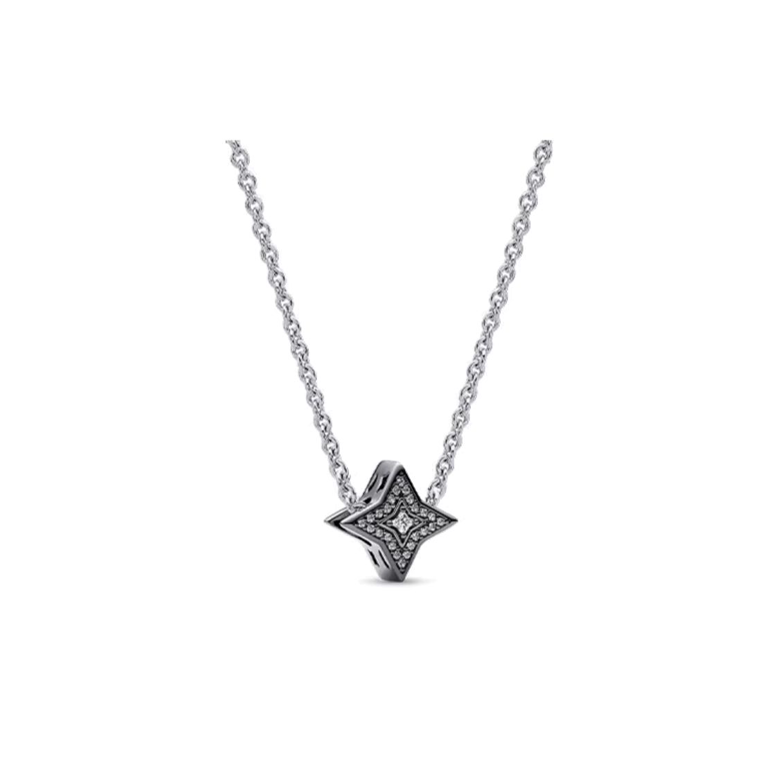 Pandora Star Moon Dream Creative High-End 925 Silver Necklace Women necklace ZT2778 F,Silver