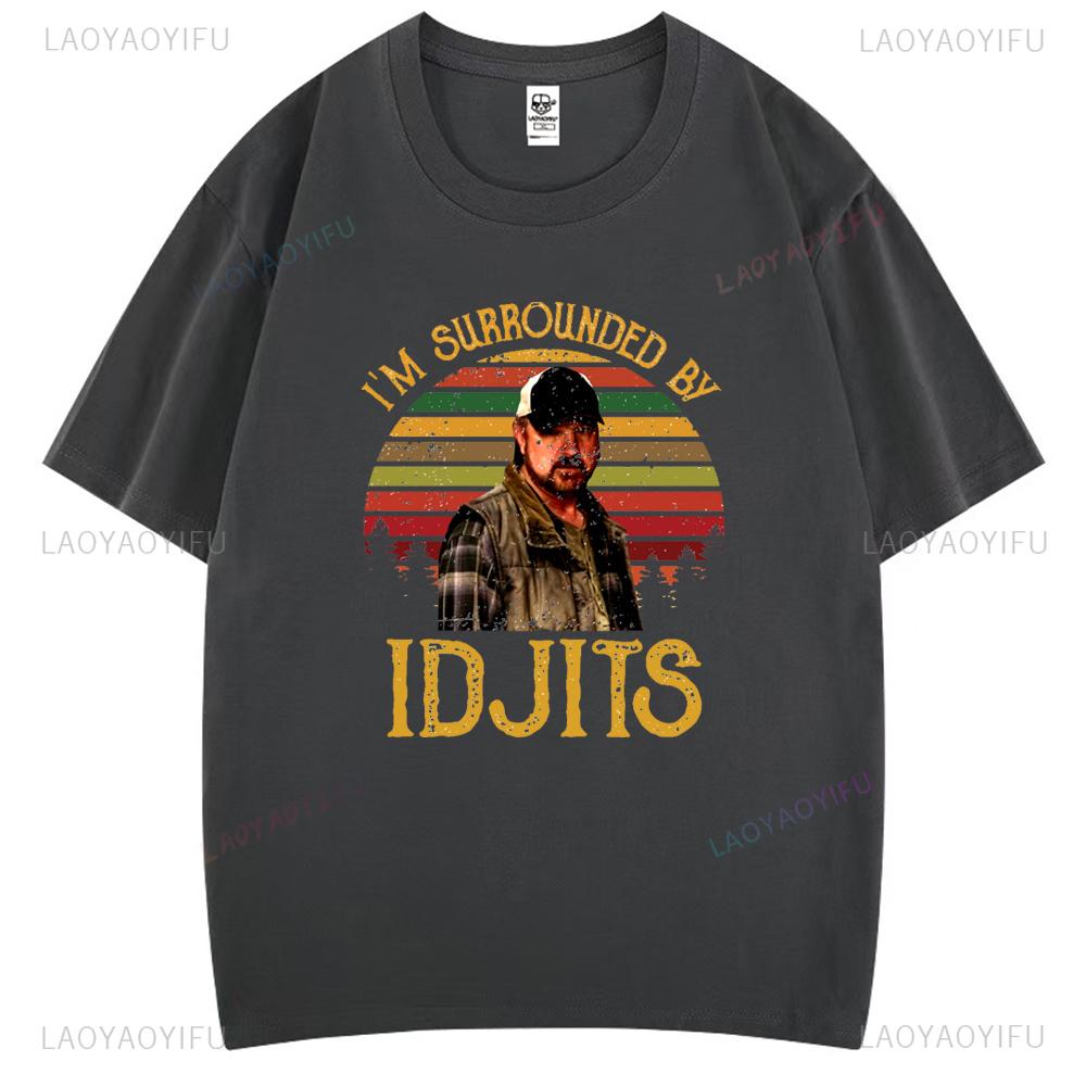 Vtipný Humor Jsem Obklopený Idjity Nadpřirozeno Bobby Singer Televizní Grafická Trička Žena Muž Vysoce Kvalitní Bavlněné Tričko Ležérní