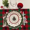 Buffalo Plaid Christmas Placemats, Waterproof Festive Prints For Xmas Table Decoration