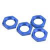 4PCS 17mm Aluminum Alloy Wheel Hex Hub Nut for 1 8 RC Model Car Upgraded AccessoryBlue