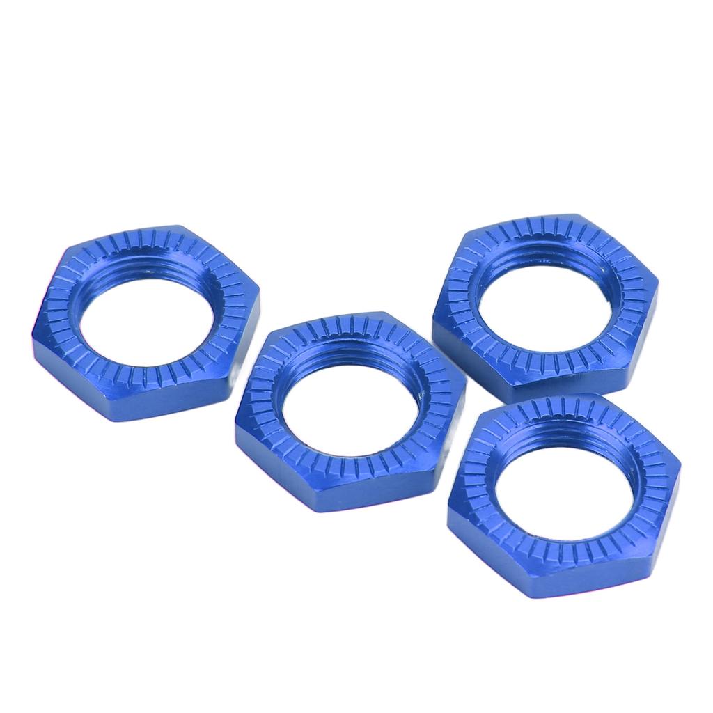 4PCS 17mm Aluminum Alloy Wheel Hex Hub Nut for 1 8 RC Model Car Upgraded AccessoryBlue