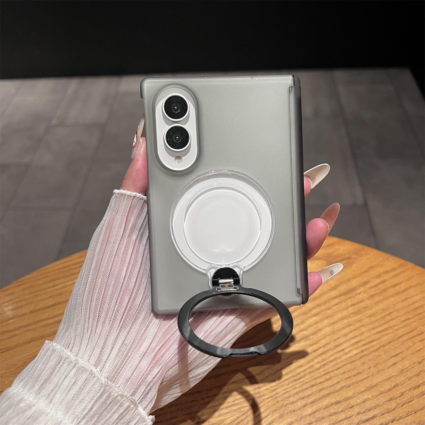 Pour Samsung Z Fold 8 Coque Large Transparente pour Coque Magsafe pour Samsung Galaxy Z Fold 8 Ultra 4 5 6 7 Support Support Cover Galaxy Z Fold 8
