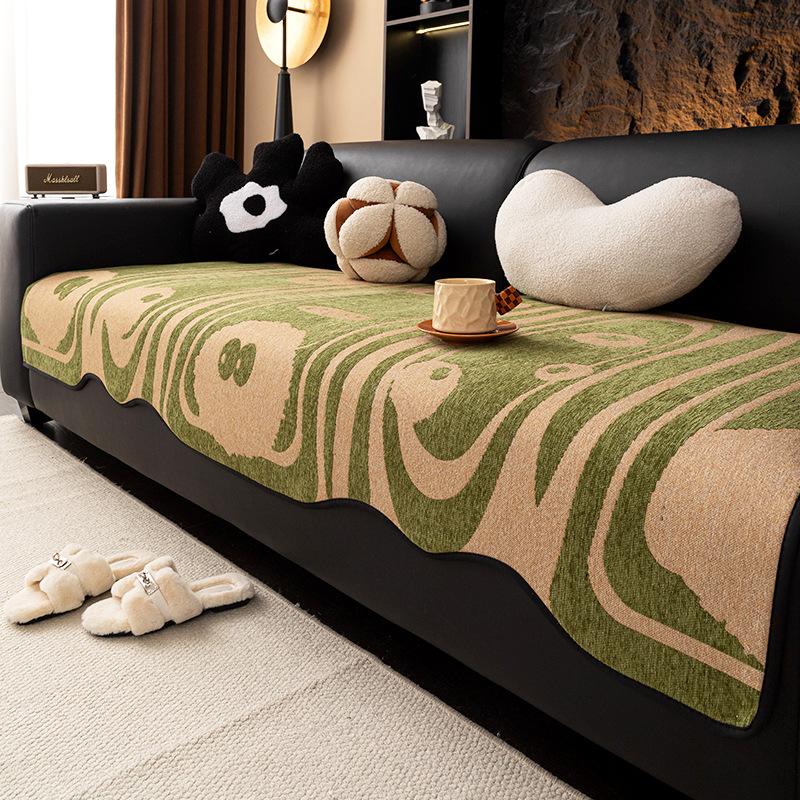 

2025 новый диванная подушка особой формы цельная прямой ряд нескользящая подушка сиденья дивана универсальная на четыре сезона диванное покрывало-полотенце 90*70cm