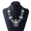 Vintage European Alloy Geometric Necklace With Rhinestone Embellishments For Unisex Gift Occasions