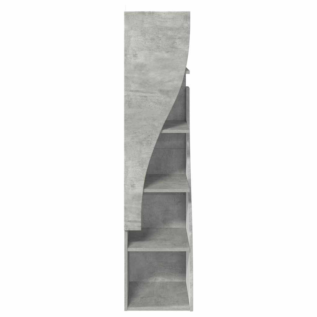 Corner Cabinet Concrete Grey 32x32x140 cm Wood Based Material