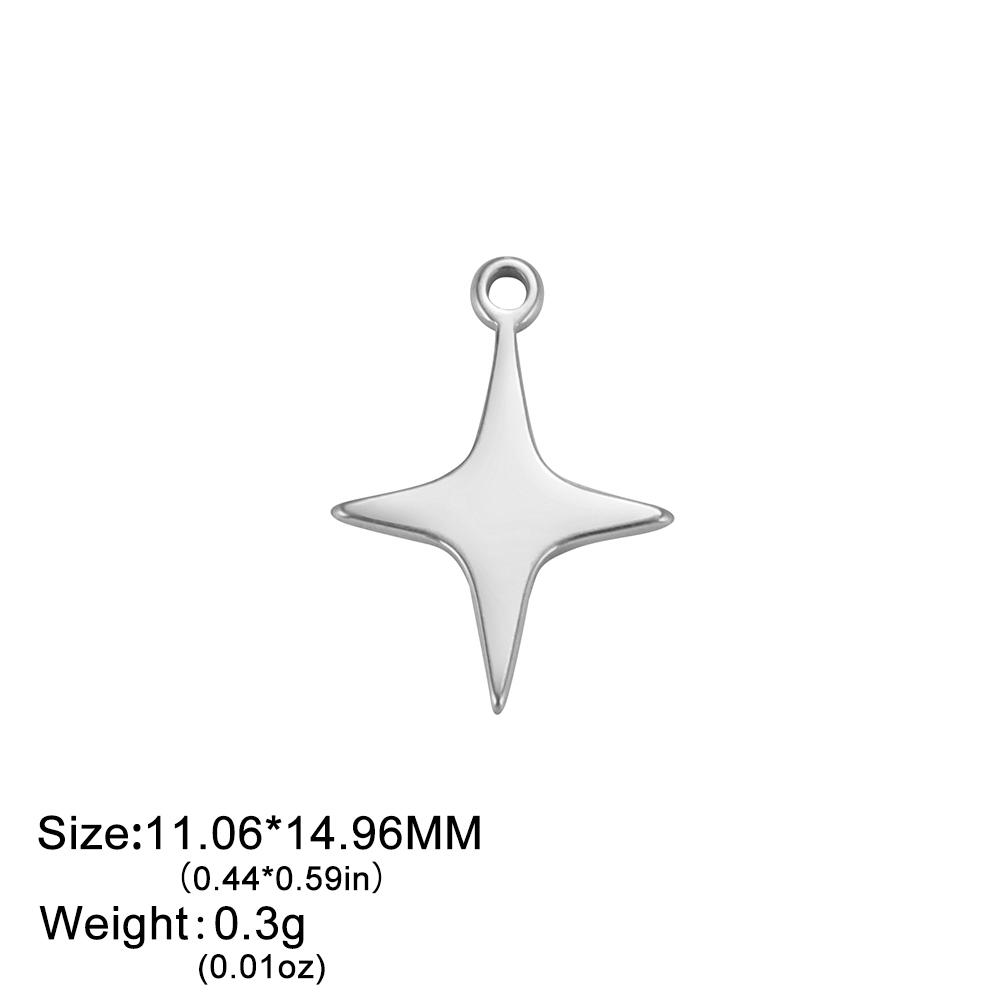 

Teamer 5pcs/lot Star Stainless Steel Charms for Jewelry Making Classic Pendant DIY Acccessories for Bracelet Necklace Hot Sale