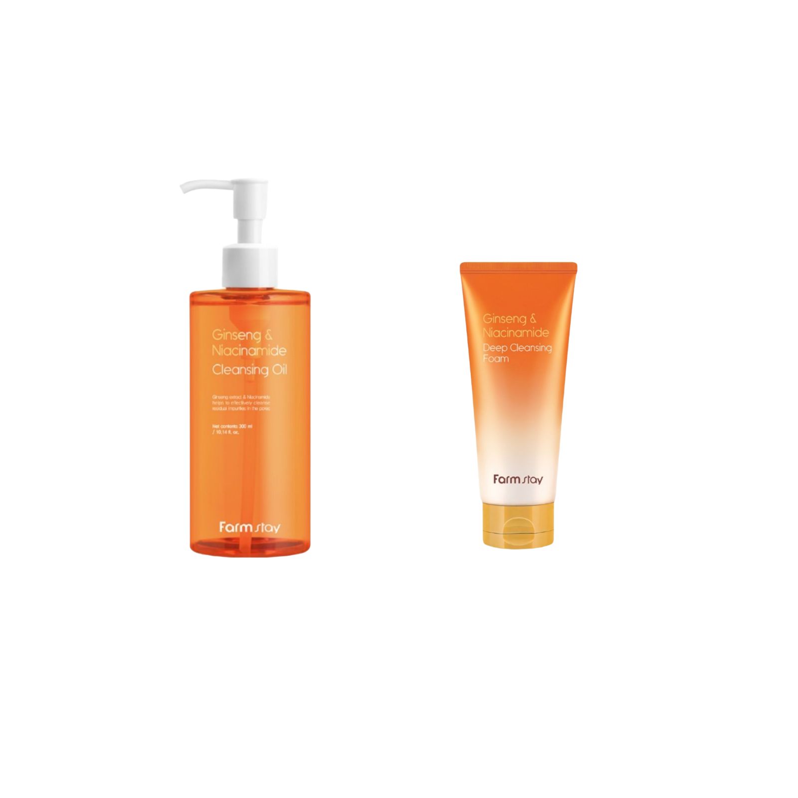 Farmstay Ginseng & Niacinamide Premium 7-Piece Skincare Set 2-Piece Cleansing Set