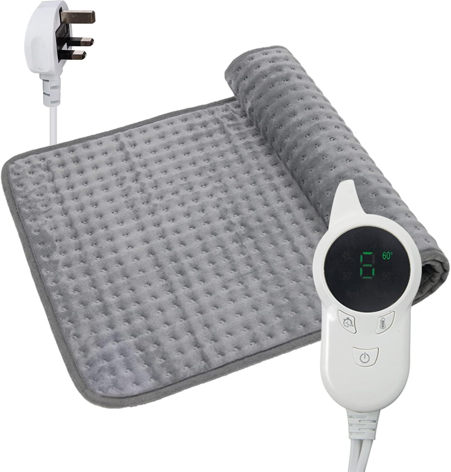 

Электрическая грелка для облегчения боли в спине и спазмов, электрическая быстронагревающаяся грелка с 9 температурными режимами, 4 вариантами таймера, автоматическим отключением