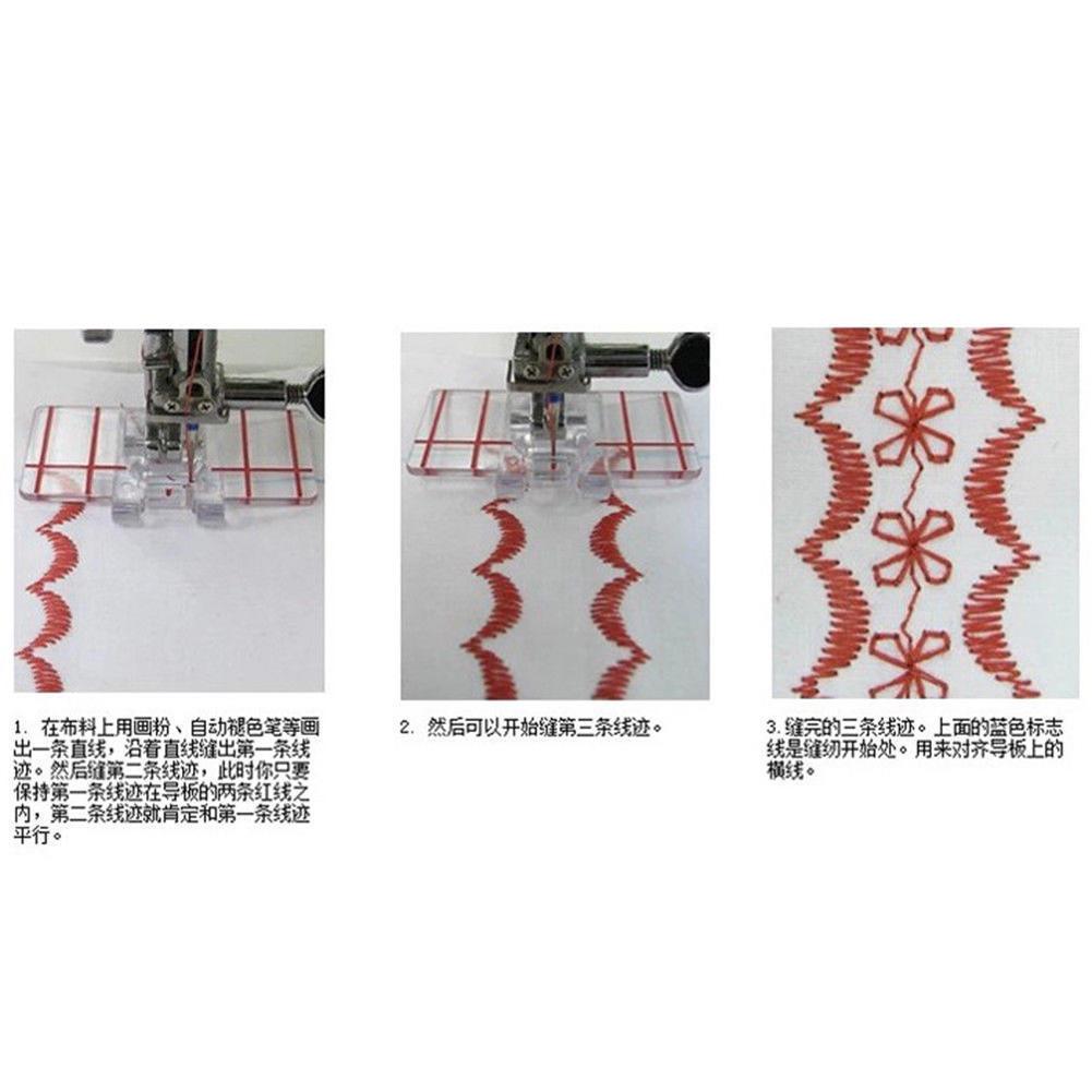 1pc Clear Plastic Parallel Stitch Foot Presser For Brother Domestic Sewing Machine