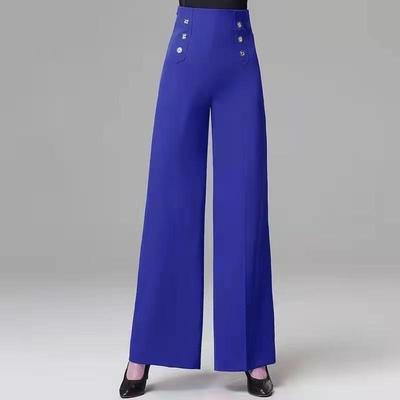 Damen High Waist Tanzhose Gesellschaftstanz Weite Hosen Schlankmachende und Vielseitige Tanzhosen Unterteile