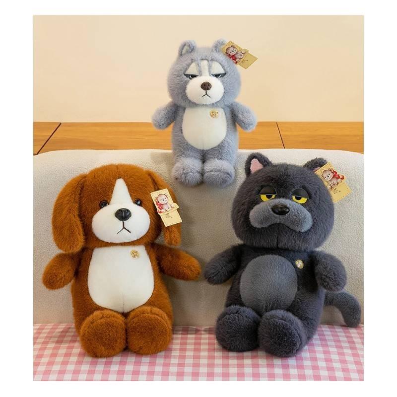 Adorable Soft Plush Blue Cat Stuffed Toy For Kids Comforting Companion Gift 35cm