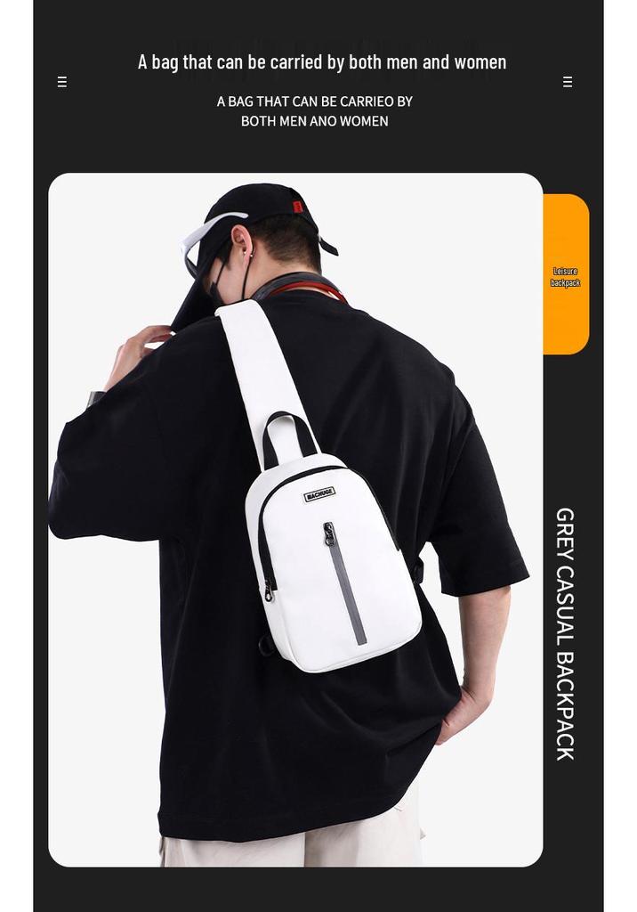 Men's Minimalist Streetwear Chest Bag: Perfect for Commute, Work, Travel, Casual, and Sports - Versatile Single Shoulder Bag