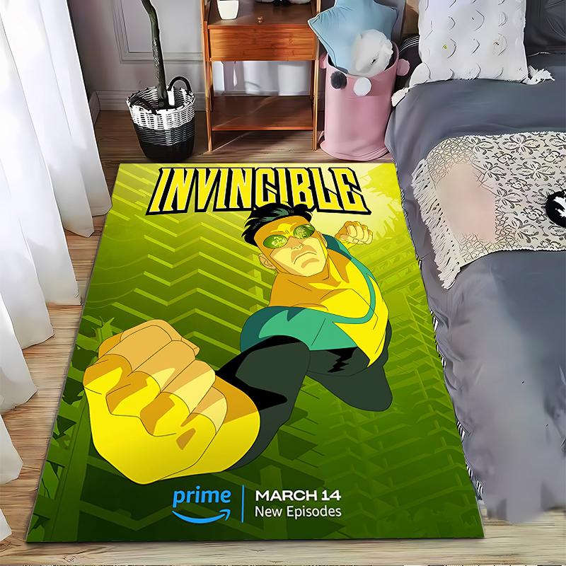 Invincible Season Poster Mark Grayson Flying Green Prime Animated Superhero Art printed carpet rug soft non slip floor covering home decor
