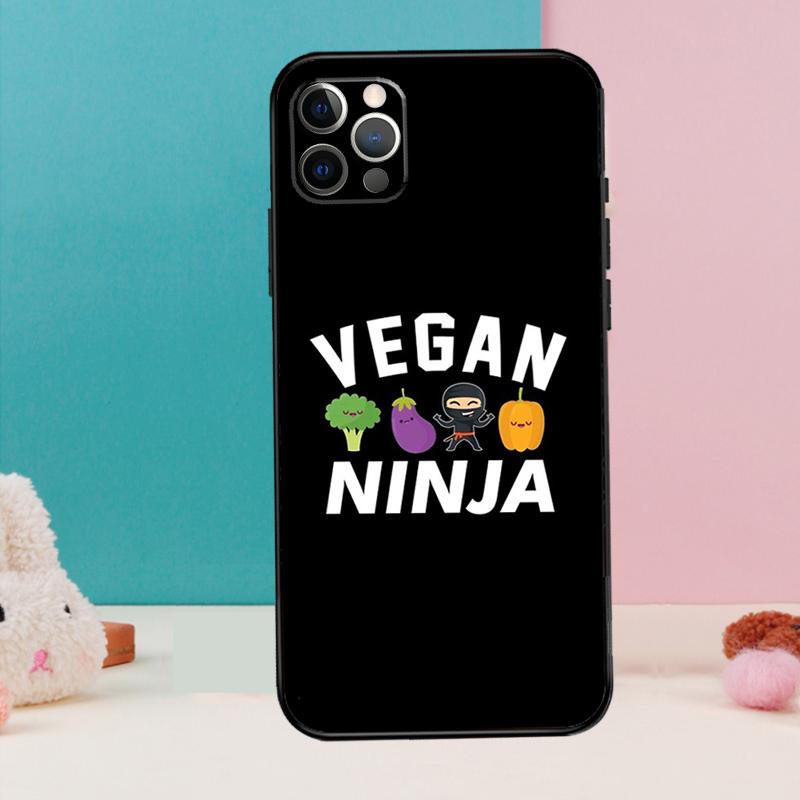

Vegan Pattern Phone Case For iPhone 17 Air 16 15 14 13 12 11 Pro Max 12 13 mini 15 16 Plus 16e Cover Coque iPhone 12 mini