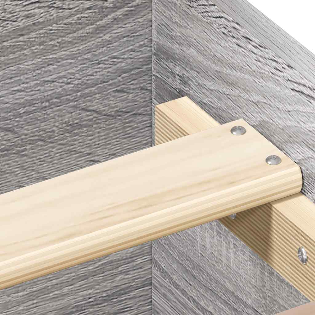 Bed Frame with Headboard and Footboard Gray Sonoma 120x190 cm