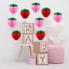 22PCS Red&Pink 3D Paper Flower Tissue Hanging Decoration Honeycomb Flower Paper  Wedding Festival