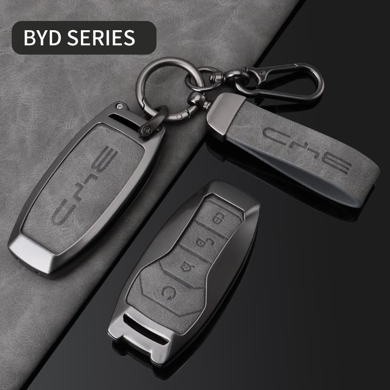 Alloy Car Key Case Cover Holder for BYD Second Song Pro Tang Dm QIn PLUS MAX Yuan Generation Atto 3 Han EV Dolphin Accessories