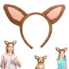 Fasce per Capelli in Peluche a Forma di Animali dello Zoo, Cerchietto con Orecchie, Fascia per Capelli Safari nella Giungla, Cerchietto per Capelli Cosplay per Halloween, Compleanno