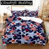 3D Print American Flag Duvet Cover Set Microfiber Decor Bedding Set Independence Day Freedom Theme Quilt Cover for Teens