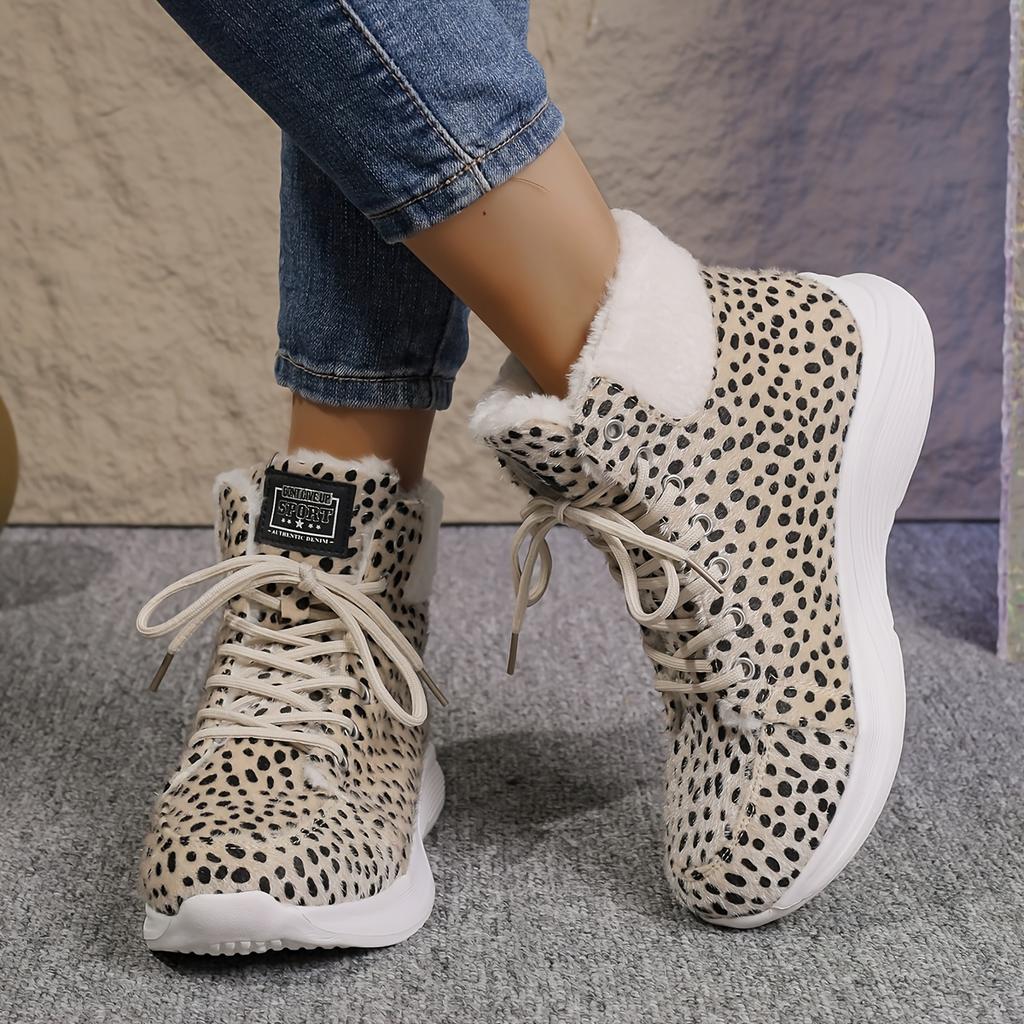 Plus Size Fall/Winter 2025 Booties Women's Round Toe Lace-up Muffin-sole Boots Casual Style Women's Boots