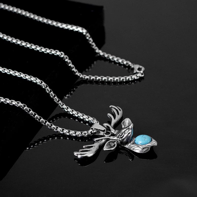 Trendy Titanium Steel Men's Dog Tag Necklace - Hip-Hop Style Pendant Chain