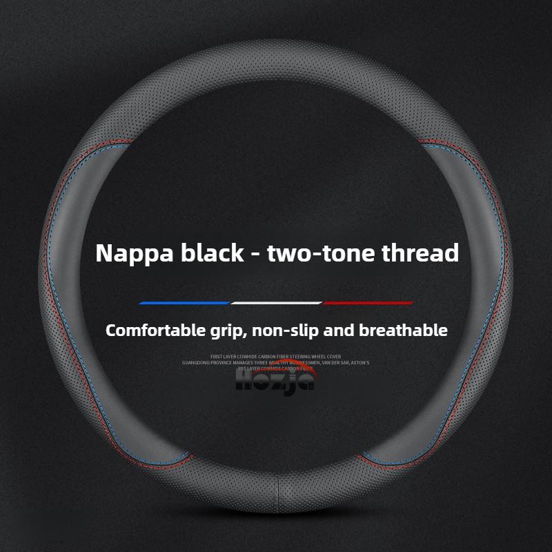 Leather Car Steering Wheel Cover for Mercedes Benz Amg CLS GLC GLB CLA 250 W218 W166 C200 W204 W245 W203 W221 W211 Accessories