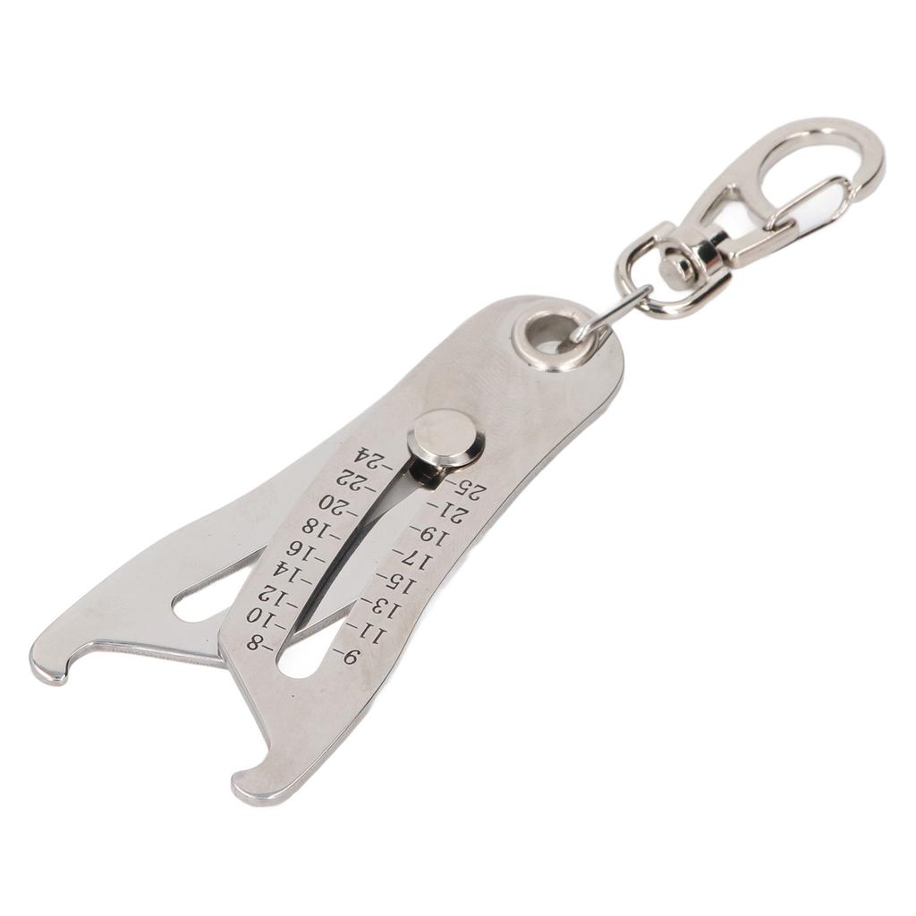 Thread Size Checker Keychain Portable Accurate Nut Bolt Size Finder Inch Metric 2 Scale