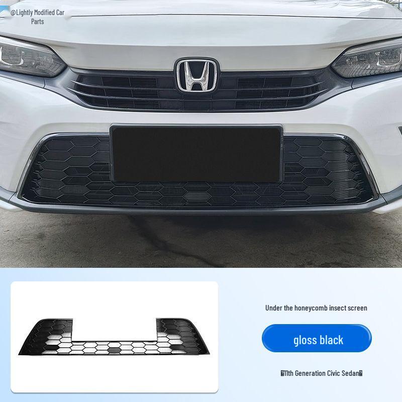 Honda 11th Gen Civic Honeycomb Insect Net Modified Grille Trim