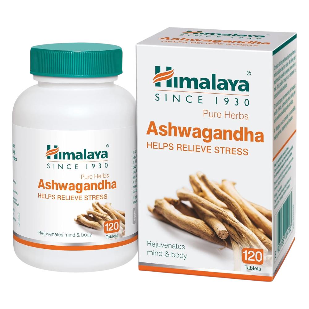 Himalaya Ashwagandha Stress Relief 120 Tablets Boost Energy Rejuvenate Mind Body Wellness