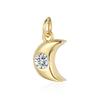 3pcs/Lot Crescent Moon Copper Zircon DIY Jewelry Pendant Octagonal Star Heart Butterfly CZ Charms Necklace Making