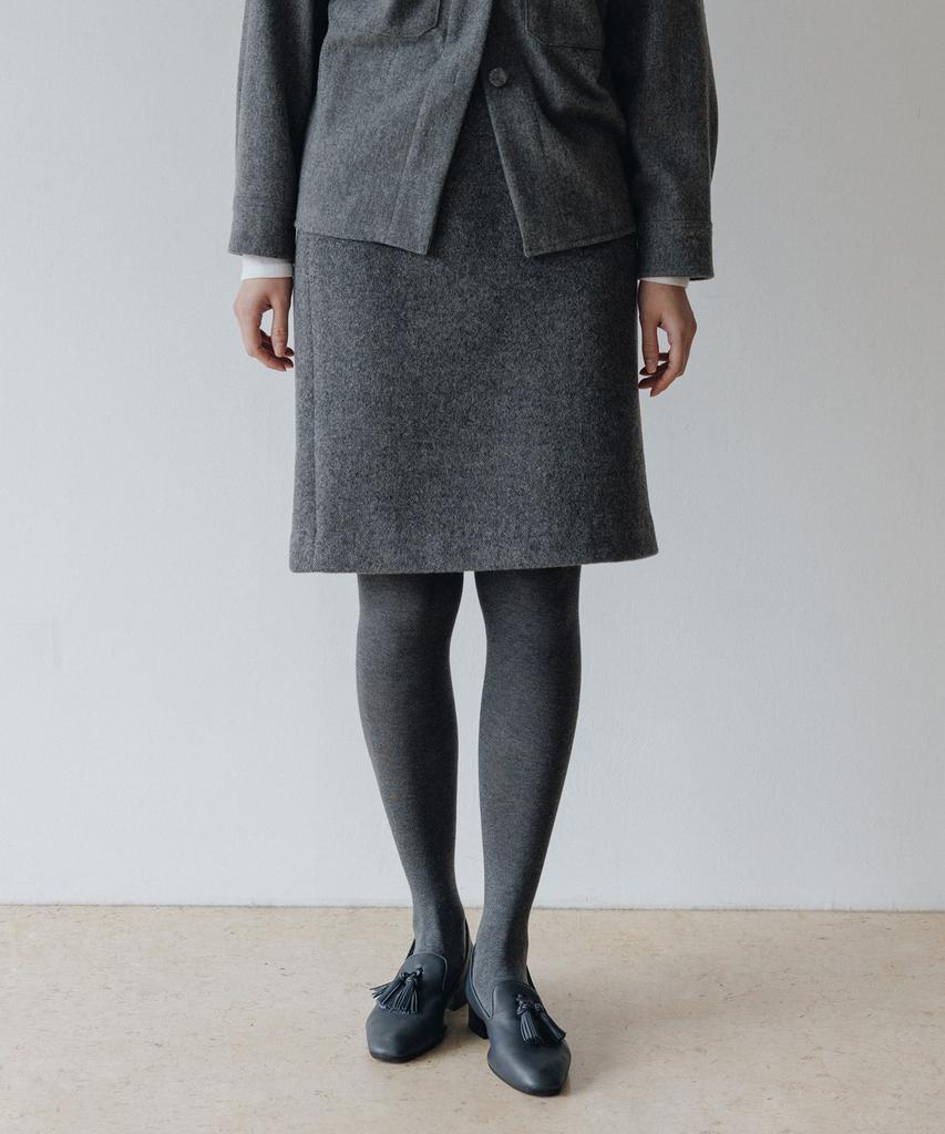 Beullaengkeulumumeon Ellie Wool Midi Skirt_Gray