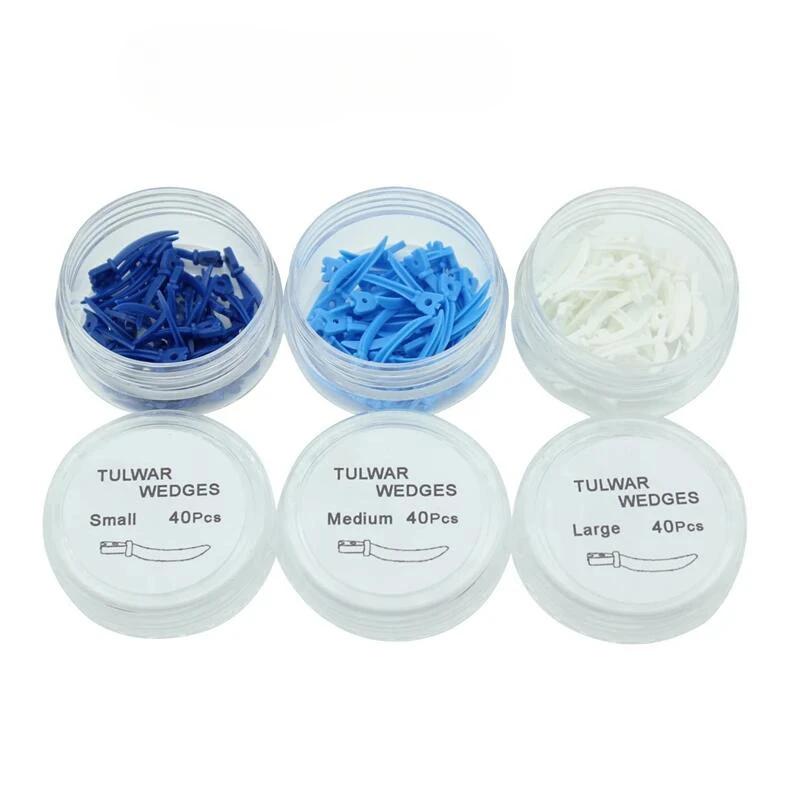 120pcs Dental Wedges Dental Gap Wedges Plastic Cusp Gaps Scimitar Interdental Wedges Dental Filling Aids Dental Wedges Materials