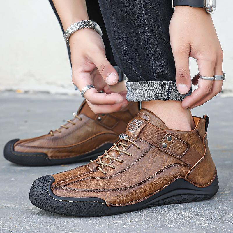 Autumn and Winter New Large Size Hot-selling Casual Handmade Men's Shoes Middle Help