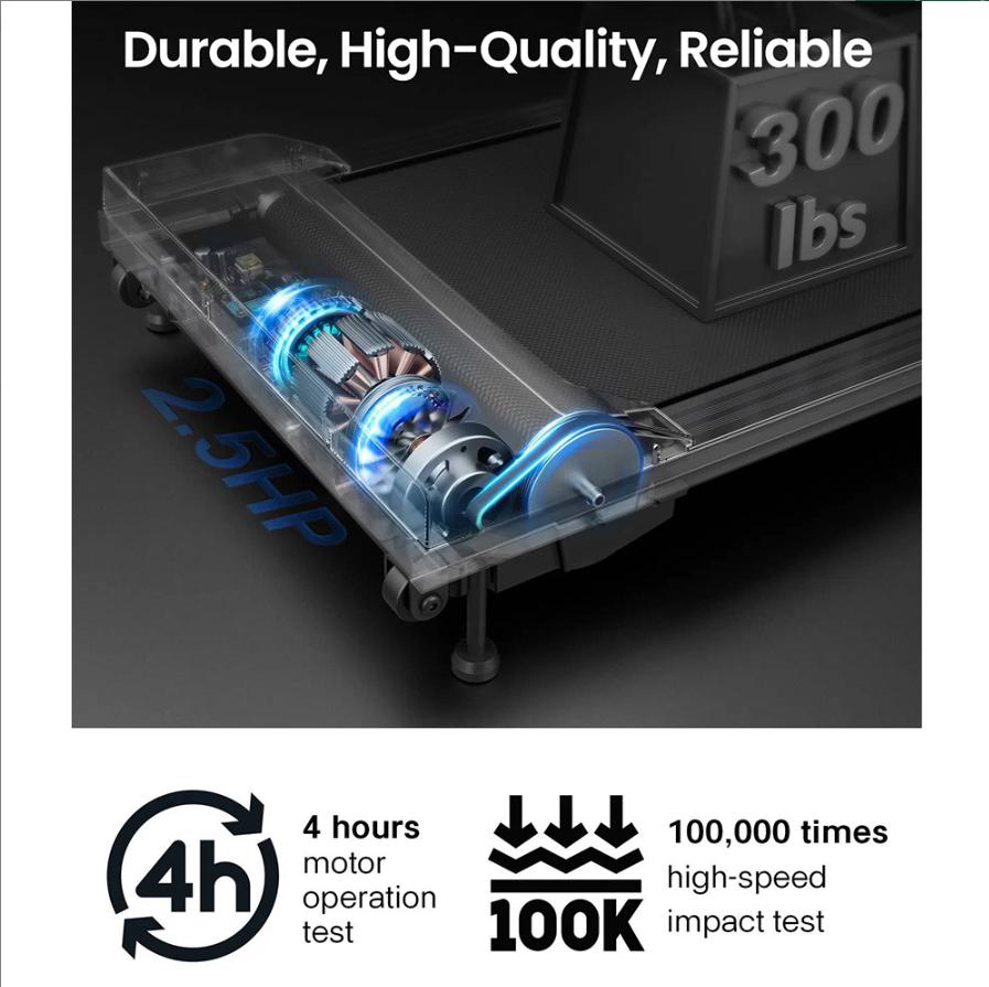 Refurbished SYSURO S1L Walking Pad Treadmill, 300lbs, 6km/h, 9% Incline, 5-Layer Belt, LED Display, Remote Control