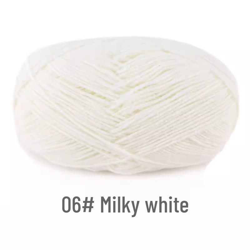 Gomitolo di Filato di Cotone Pettinato a 4 Capi per Lavorare all'Uncinetto Bambole, Coperte, Borse e Scarpe Pacchetto Materiali Fai da Te