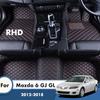 Leather Car Floor Mats Rugs For Mazda 6 GJ GL 2018 2017 2016 2015 2014 2013 2012 Carpets Styling Auto Interior Accessories