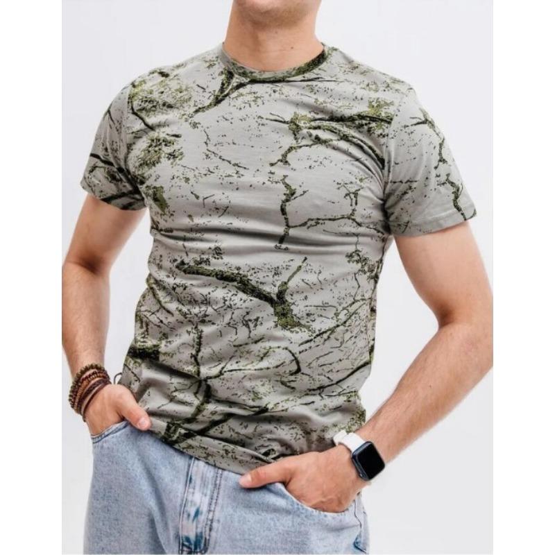 T-shirt à manches courtes imprimé 3D à col rond T-shirt d'été décontracté pour homme respirant et rafraîchissant