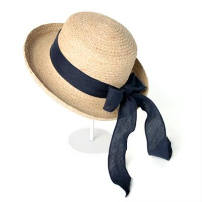 Charang Ribbon Raffia Beach Hat