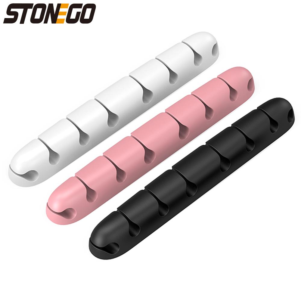 Cable Organizer Feel Free To Stick Multi-function Desktop USB Cable Organizer Wire Winder Silicone Tie Fixer Wire Management