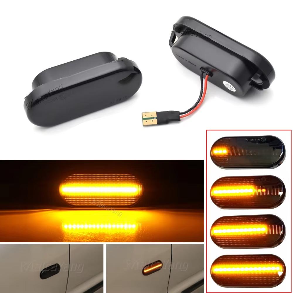 2x Dynamic LED Side Marker Indicator Lamp For SEAT Ibiza 6L Cordoba Toledo Leon 1M Skoda Octavia Ford C-Max MK2 VW Golf3/4 Polo