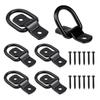 Steel D Rings Lashing Eyelets Heavy Duty Rustproof Assembly Rings For Truck Boats ATV Garage Installation With Screws