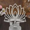 Sparkly Rhinestone Crown Hairband Elegant Crystal Bridal Tiaras Alloy Wedding Headpiece for Bride and Bridesmaids Hair Jewelry
