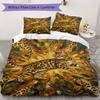 Cute kitten Pattern Bedding uilt Set uilt Cover Pillowcase Home Decoration Birthday Gift (1 * duvet cover + 2 * pillowcase  without core)