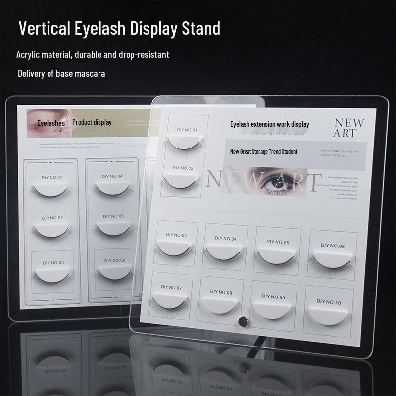 Eyelash Palette and Display Case - Dustproof Acrylic Showcase for Grafted Eyelashes