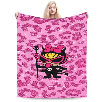 H-Hysteric-s M-Mini Flannel Blanket Spring Soft Warm Throw Blanket for Students Couch Bed Pattern Bedspread Sofa Bed Cover