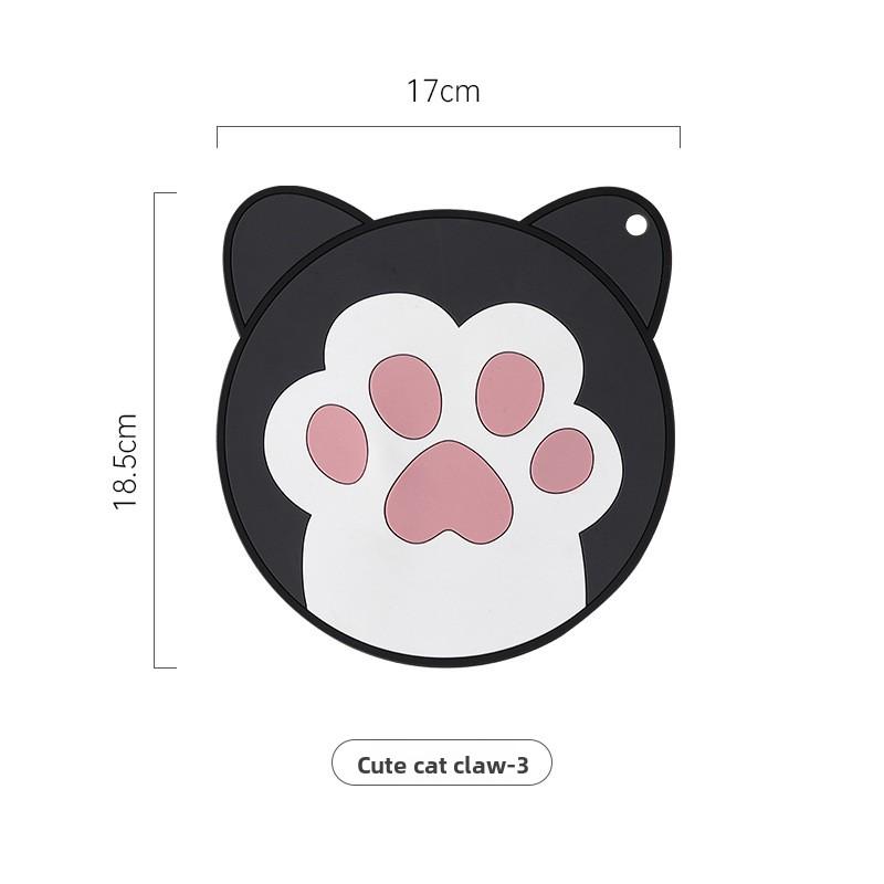 Heat Insulation Pad, Table Mat, PVC Cup Mat, Silicone Heat-resistant Pot Mat, Cartoon Cute Soft Rubber Children's Mat, Can Be Hung
