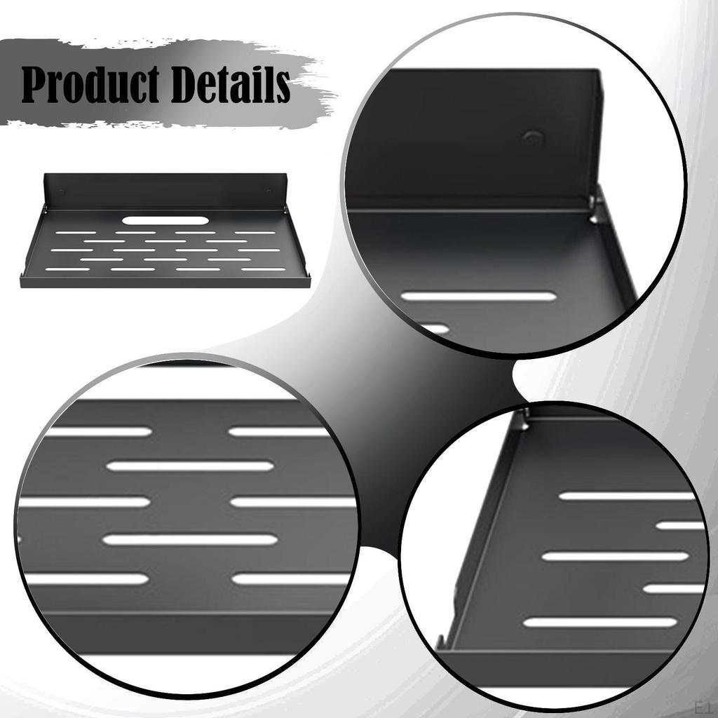 Floating Metal Wall Mount Shelf Router Easy Installation Rack Wire Organizer for DVD