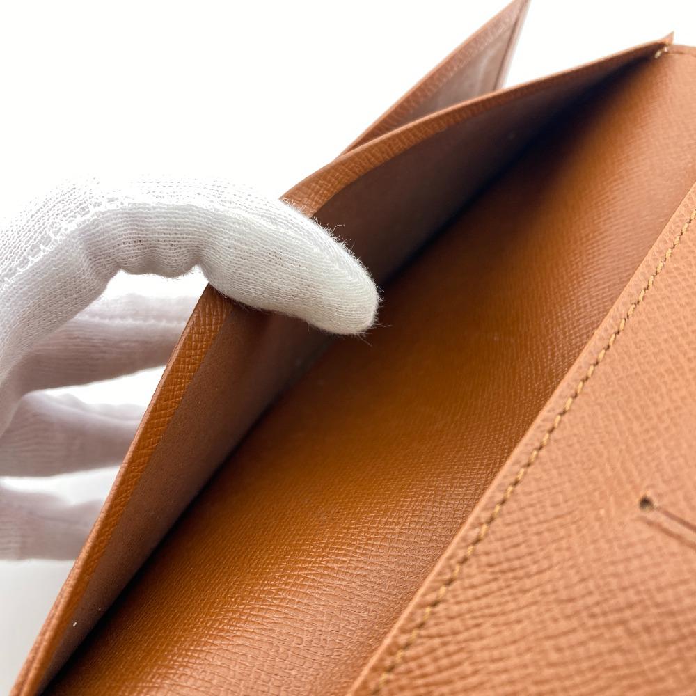 Louis Vuitton M61823 Monogramm-Leder Porte Valeurs Kartenfach Geldscheinfach Braunes Leder Unisex Gebraucht