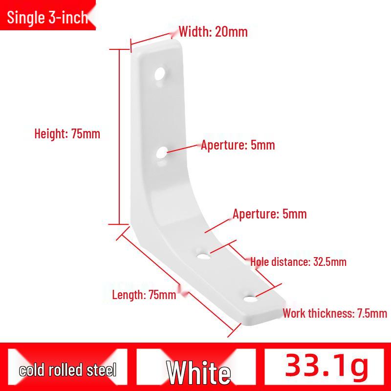 Triangular Wall Shelf Bracket: Bent, Load-Bearing Iron Support for Storage Racks